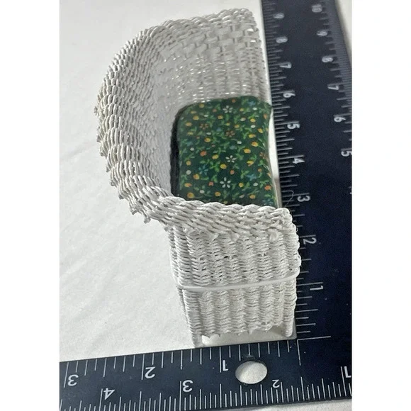 Wicker White Furniture Vtg 5 pc Set 1:12 Dollhouse Miniature + Accessories Decor - Picture 10 of 11